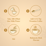Pure Tiramisu Flavoured Instant Coffee | Creamy & Dessert-Inspired | Instant Coffee for Quick Brewing