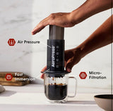 Aeropress Coffee and Espresso Maker - Quickly Makes Delicious Coffee Without Bitterness - 1 to 3 Cups Per Pressing, Regular (80R11)