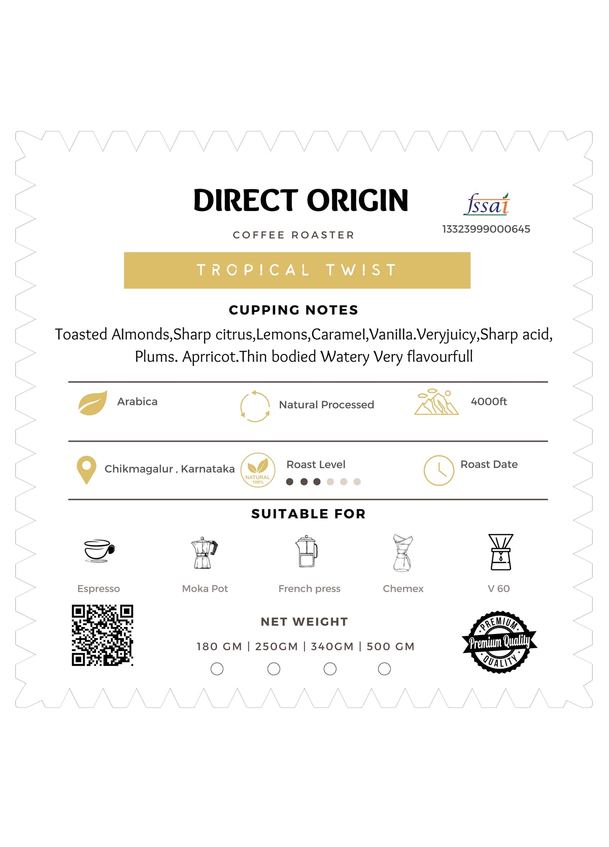 Tropical Twist - pineaple fermanted washed process coffee beans