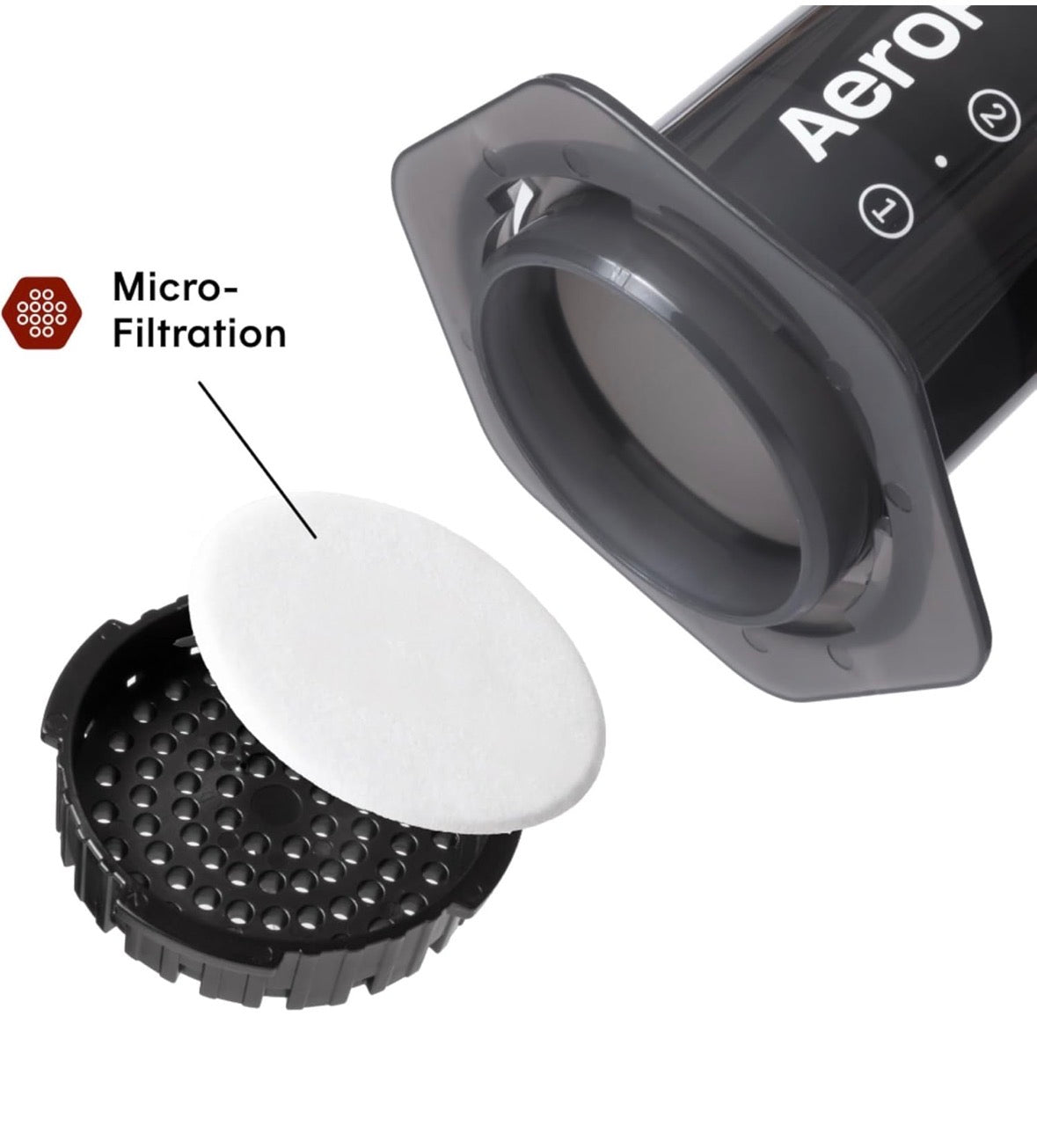 Aeropress Coffee and Espresso Maker - Quickly Makes Delicious Coffee Without Bitterness - 1 to 3 Cups Per Pressing, Regular (80R11)