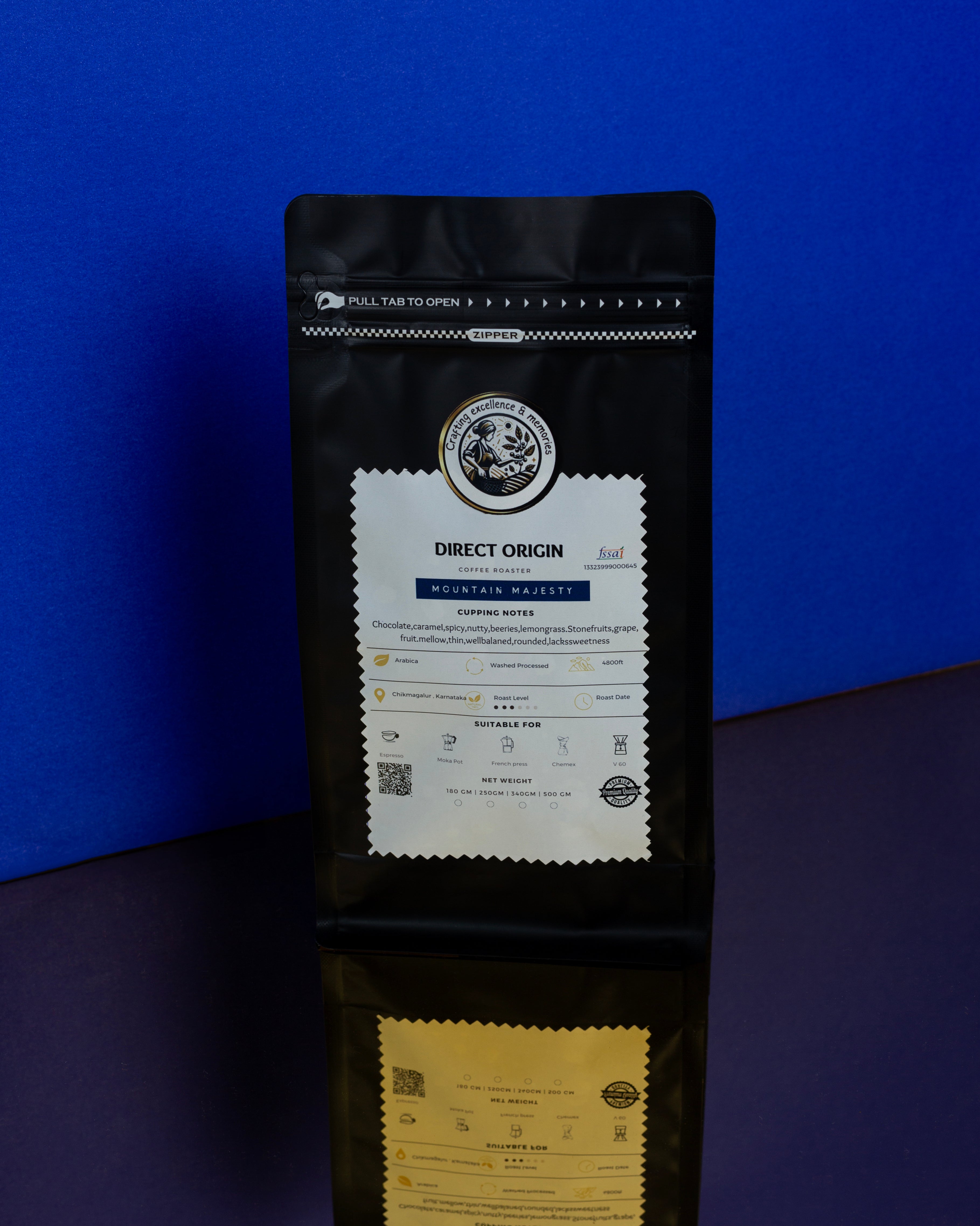 Mountain Majesty - High Elevation Washed Chikmagalur Coffee Bean | Whole Roasted Coffee