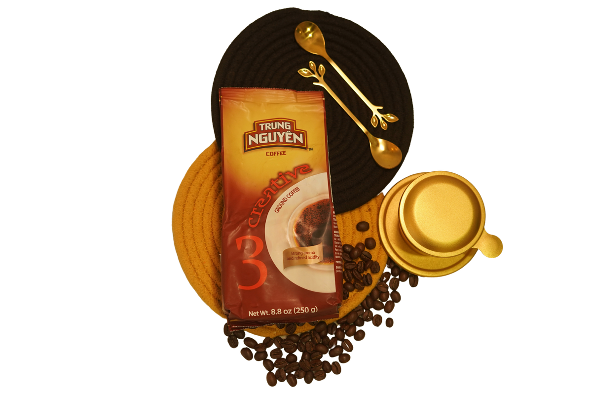 Sang Tao 3 Vietnamese Coffee Combo - Premium arabica Beans + Metal Phin Dripper Kit