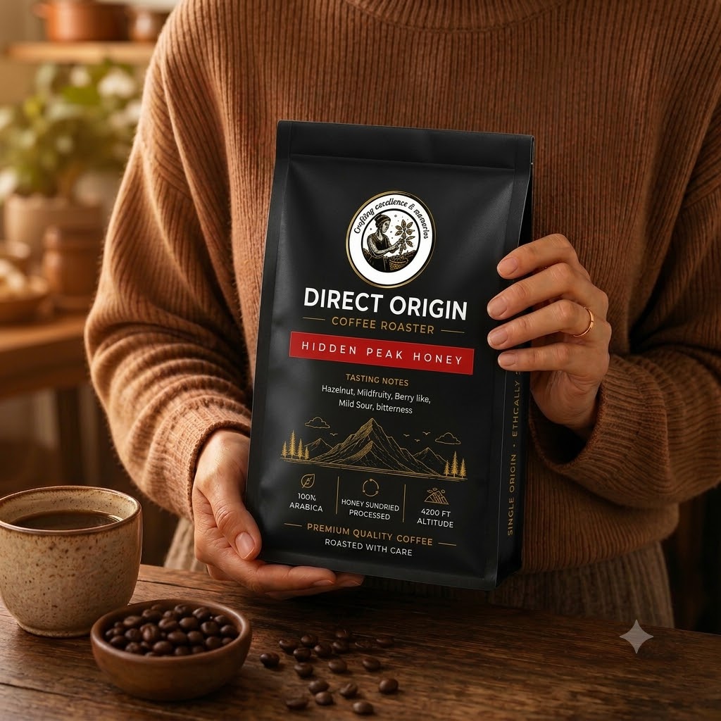 Hidden Peak Honey - Red Honey Sun Dried Chikmagalur Coffee Bean | Whole Roasted Coffee - Image 3