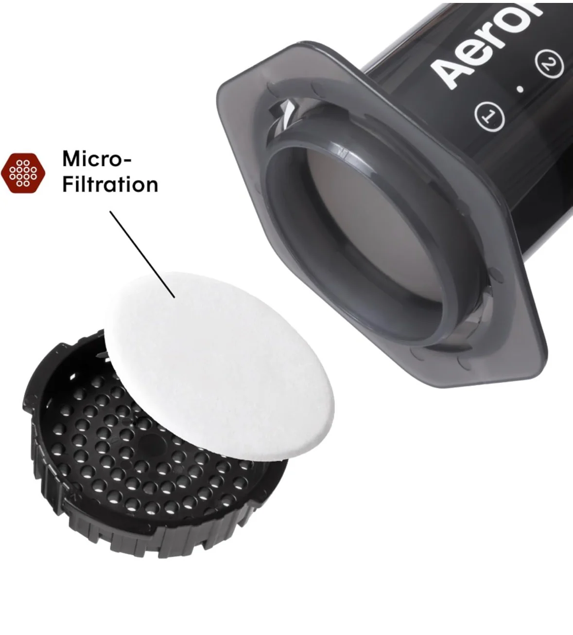 Aeropress Coffee and Espresso Maker - Quickly Makes Delicious Coffee Without Bitterness - 1 to 3 Cups Per Pressing, Regular (80R11) - Image 3