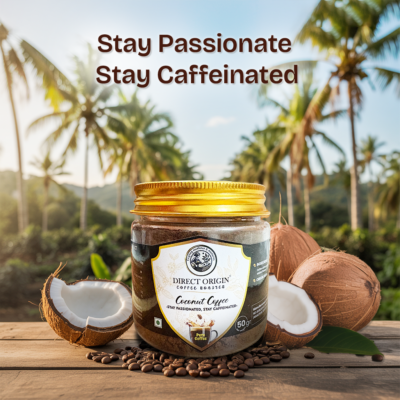 Pure Coconut Flavoured Instant Coffee – 90GM & 50GM Jar | Coconut Flavor | Instant Coffee Powder