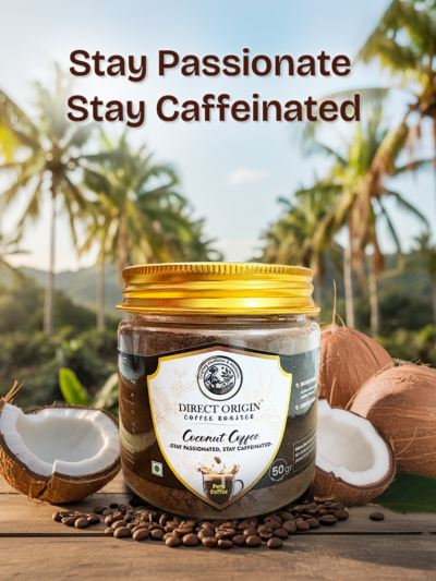 Pure Coconut Flavoured Instant Coffee – 90GM & 50GM Jar | Coconut Flavor | Instant Coffee Powder