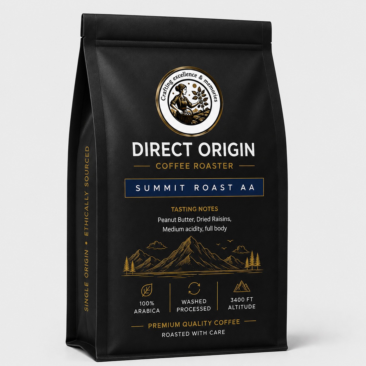Summit Roast Full Throttle - Premium Arabica Plantation AA Coffee Bean | Whole Roasted Coffee