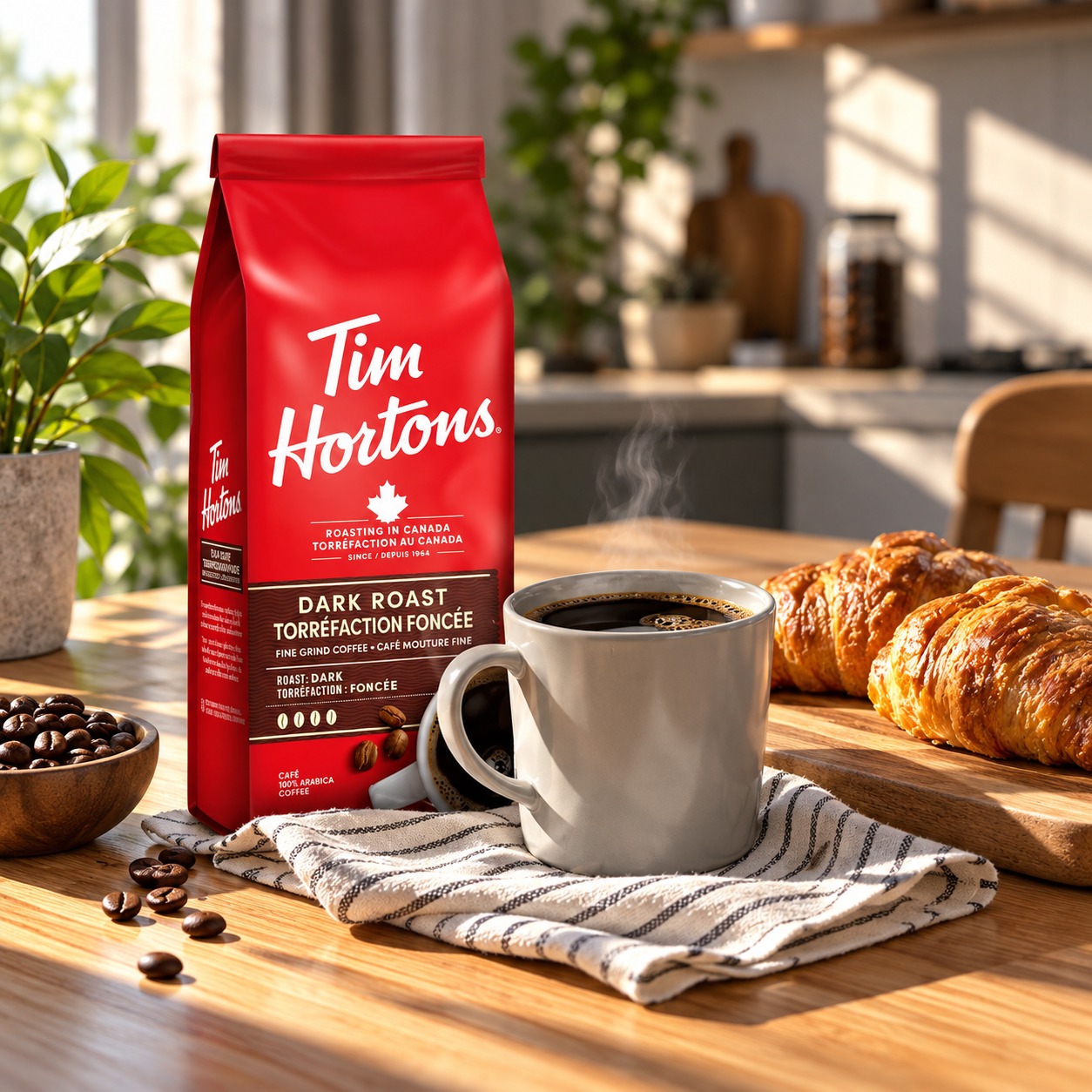 Tim Horton's Dark Roast Fine Grind Coffee  100% Arabica, 300 g