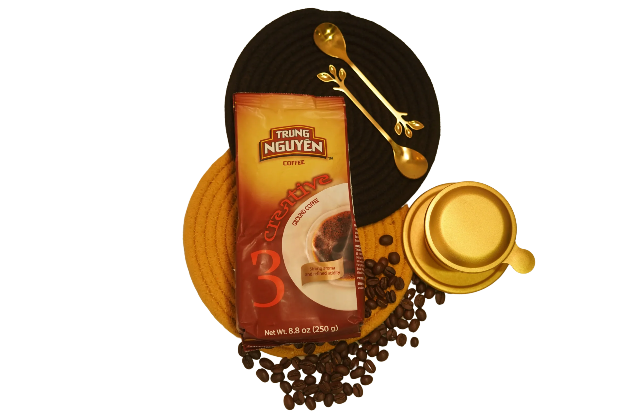 Creative 3 Vietnamese Coffee 250gm Combo - Premium arabica Beans + Metal Phin Dripper Kit