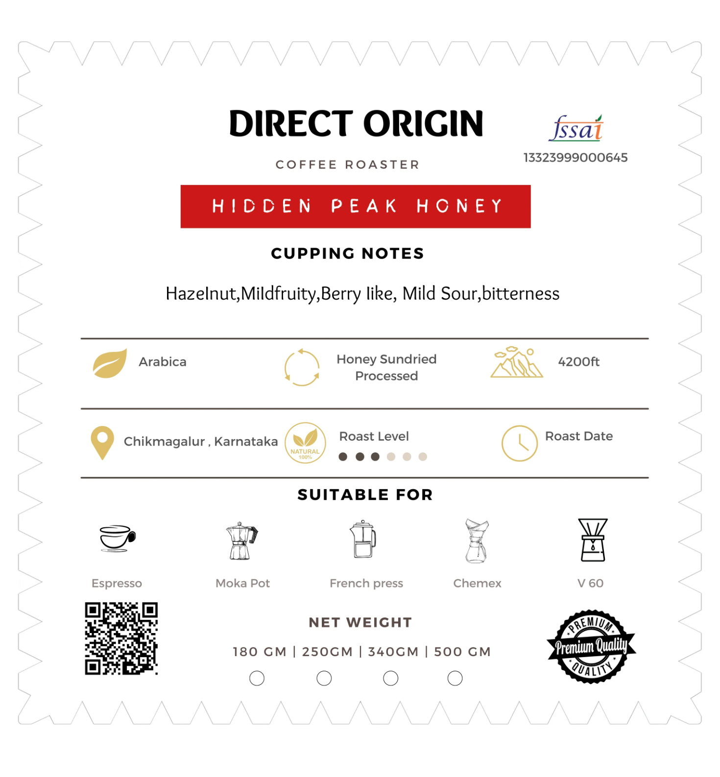 Hidden Peak Honey - Red Honey Sun Dried Chikmagalur Coffee Bean | Whole Roasted Coffee - Image 2