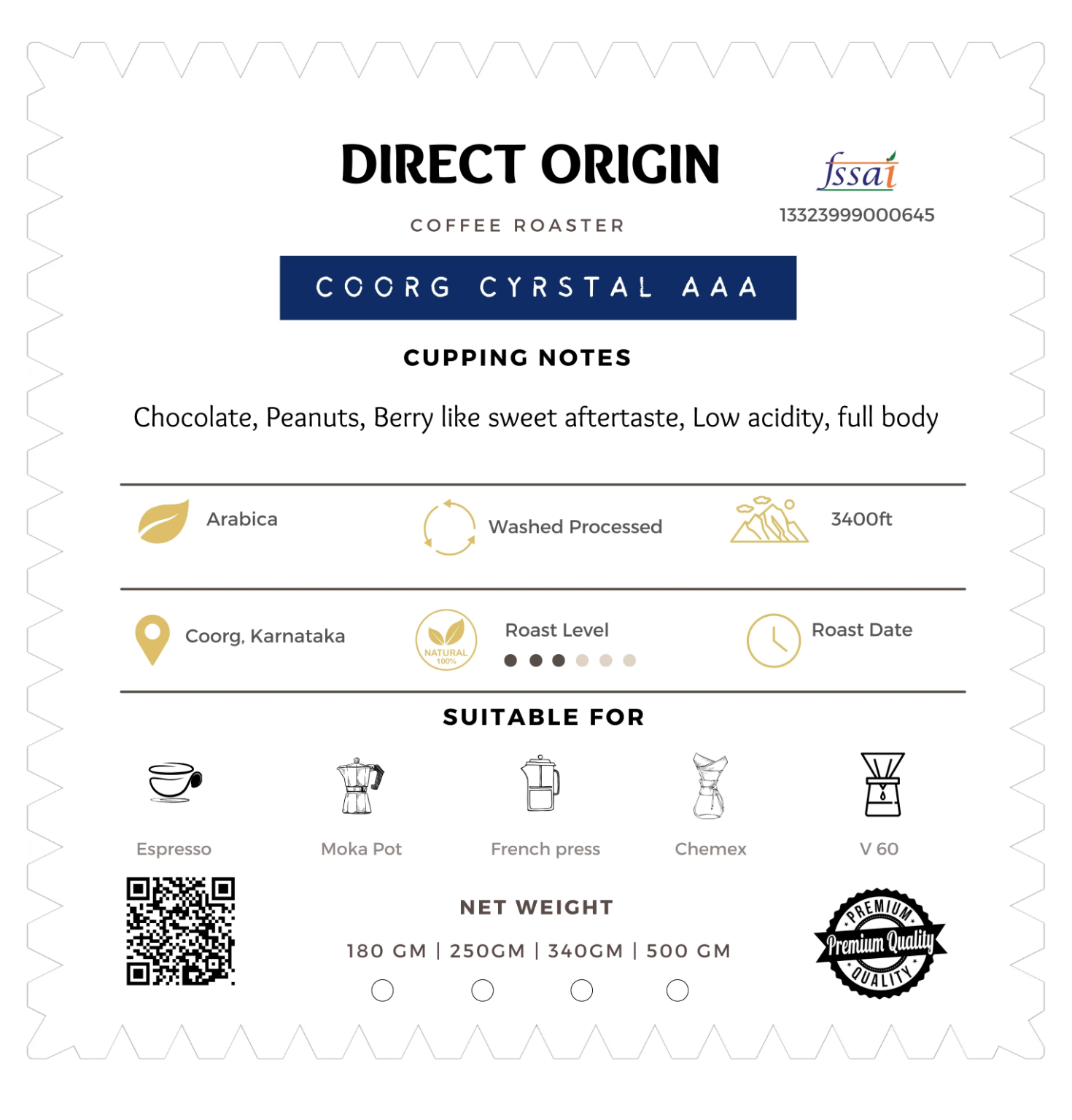 Coorg Crystal - 100% Arabica Dark House Coffee Bean | Whole Roasted Coffee - Image 2