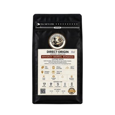 Direct Origin Whiskey Barrel Aged ESPRESSO Coffee – Premium Arabica Coffee, Rich & Smooth 100G