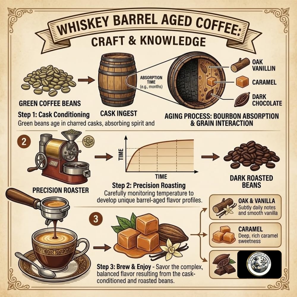 Direct Origin Whiskey Barrel Aged ESPRESSO Coffee – Premium Arabica Coffee, Rich & Smooth 100G - Image 4